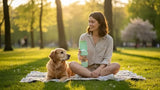 Pet  2-in-1 Dog Water Bottle & Food Container: Foldable Bowl, Leak-Proof & Portable.Essential Durable Travel Gear for Dog Cat