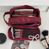 Portable Makeup Bag,Large Capacity Multi Compartment Portable Storage Bag,Travel Waterproof Wash Bag,Skincare and Makeup Storage