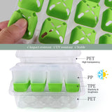 Greenhouse Seed Starter Tray Seedling Box with Adjustable Ventilator Cover  Plant Germination Transplant 12-Cell TPE Nursery Pot