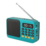 Portable FM Radio Portable Bluetooth Speaker with LED Light support Recording TF Card USB Play Wireless Speaker Radio FM Receive