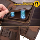 Portable Cigar Storage Bag with Multiple Compartments, Travel Organizer for Cigars and Accessories, Compact and Durable Case