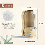 2-in-1 Portable Pet Water Bottle with Food Container - Foldable Travel Dispenser for Dogs & Cats Leakproof Outdoor Hydration