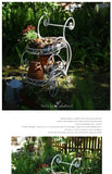 Portable Iron Garden Cart Mobile Plant Stand for Pots and Decor Balcony  Flower Holder Stylish Rolling Storage Rack for Outdoor