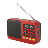 Portable FM Radio Portable Bluetooth Speaker with LED Light support Recording TF Card USB Play Wireless Speaker Radio FM Receive