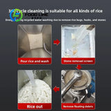 Portable Grain Rinsing Machine With Rolling Base Flexible Movement For Rural Processing Stalls Farms And Temporary Working Areas