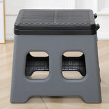 Portable Camping Toilet with Lid Portable Folding Toilet Multifunctional Foldable Outdoor Camp Toilet for Adults