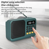 Portable FM Radio Portable Bluetooth Speaker with LED Light support Recording TF Card USB Play Wireless Speaker Radio FM Receive