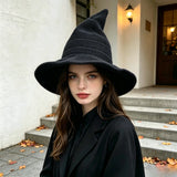 Halloween Witch Hat, Foldable Knitted Women's Hat, Halloween Party Hat, Magic Hat, Holiday Party, Role-Playing, Decoration