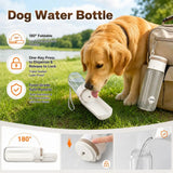 Pet Travel Water Bottle Portable with Food Container Foldable 2in1 Pet Outdoor Bowl Puppy Dog Cat Travel Drinking Food Feeder ﻿
