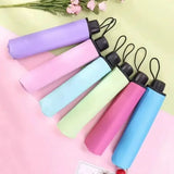 Portable Creative Water Flowering  Umbrella Manual  Black Coating UV Protection Sun Rain Dual Use Folding Parasol