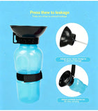 Portable Pet Water Bottle Leak Proof Press Type Dog Cat Travel Drinking Cup Outdoor Walking Hiking Puppy Kitten Water Dispenser