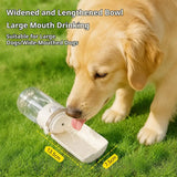 Pet Travel Water Bottle Portable with Food Container Foldable 2in1 Pet Outdoor Bowl Puppy Dog Cat Travel Drinking Food Feeder ﻿