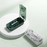 Portable Pill Cutter—Halves, Thirds, and Quarters; Includes a Pill Storage Compartment for Storing Medication