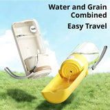 Pet Travel Water Bottle Portable with Food Container Foldable 2in1 Pet Outdoor Bowl Puppy Dog Cat Travel Drinking Food Feeder ﻿