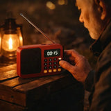 Portable FM Radio Portable Bluetooth Speaker with LED Light support Recording TF Card USB Play Wireless Speaker Radio FM Receive