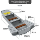 Portable Splicing Fishing Boat,Outdoor Assembly Removable,Multi-functional Sport Fishing Boat,Car Portable