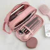 Portable Makeup Bag,Large Capacity Multi Compartment Portable Storage Bag,Travel Waterproof Wash Bag,Skincare and Makeup Storage
