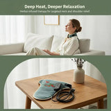 Electric Heated Neck Wrap Adjustable Temperature Timer Herbal Hot Compress For Neck Pain Relief Home Office Use