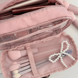 Portable Makeup Bag,Large Capacity Multi Compartment Portable Storage Bag,Travel Waterproof Wash Bag,Skincare and Makeup Storage