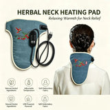 Electric Heated Neck Wrap Adjustable Temperature Timer Herbal Hot Compress For Neck Pain Relief Home Office Use