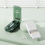Portable Pill Cutter—Halves, Thirds, and Quarters; Includes a Pill Storage Compartment for Storing Medication