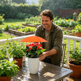 Portable Water Resistant Plant Umbrella, Outdoor Rain Sun Cover for Potted Plants, Garden Protection Canopy for Patio Balcony
