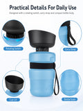Portable Dog Water Bottle 500ML Collapsible Pet Travel Drinking Cup Squeeze Water Feeder Bowl for Dogs Cats