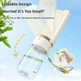 Pet Travel Water Bottle Portable with Food Container Foldable 2in1 Pet Outdoor Bowl Puppy Dog Cat Travel Drinking Food Feeder ﻿