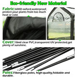 Portable Greenhouse Pop up Grow House for Outdoor and Indoor, Eco-Friendly Fiberglass Poles, Overlong Cover, 4 Zipper Doors