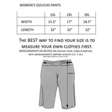 Plus Size Women's Gaucho Pants Knit Capri Culottes Lose Fit 1XL, 2XL, 3XL - Presidential Brand (R)