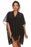 Plus Size Women's Front Tie Beach Dress Cove Up Swimwear Made in USA - Presidential Brand (R)