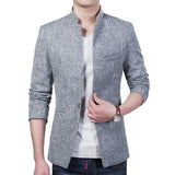 Mens Stand Collar Blazer Slim Fit - Presidential Brand (R)