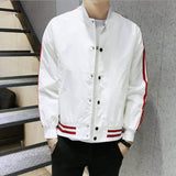 Mens Striped Baseball Jacket - Presidential Brand (R)
