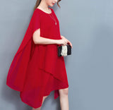 Womens Cape Style Chiffon Dress - Presidential Brand (R)