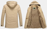 Mens Winter Hooded Military Style Coat in Black - Presidential Brand (R)