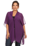 Plus Size Women's Front Tie Beach Dress Cove Up Swimwear Made in USA - Presidential Brand (R)