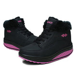 Warm Fur Lining Rocker Sole Platform Boots Women Casual Shoes - Presidential Brand (R)