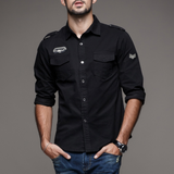Mens Army Style Long Sleeve Shirt - Presidential Brand (R)