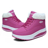 Warm Fur Lining Rocker Sole Platform Boots Women Casual Shoes - Presidential Brand (R)