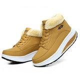 Warm Fur Lining Rocker Sole Platform Boots Women Casual Shoes - Presidential Brand (R)