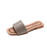 Womens Rhinestone Slider Sandals - Presidential Brand (R)