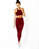 Ashton Sports Bra - Maroon - Presidential Brand (R)