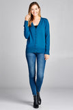 Ladies fashion long sleeve v-neck classic sweater cardigan - Presidential Brand (R)