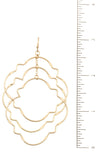 Ladies fashion multi link quatrefoil dangle earring - Presidential Brand (R)