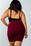 Ladies fashion plus size self tie lace up pencil mini skirt - Presidential Brand (R)
