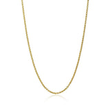 Yellow Gold Flashed Sterling Silver 1mm Thin Cable Rolo Chain Necklace, 36 Inches - Presidential Brand (R)