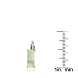 Sterling Silver Simulated Mother of Pearl Rectangle Leverback Drop Earrings - Presidential Brand (R)
