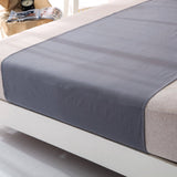 Earthing Flat sheet original half bed sheet Gray color Silver Antimicrobial Conductive Mat for Better Sleep Natural Wellness - Presidential Brand (R)