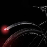 2PCS Mountain Bike Cycling Front Rear LED Mudguard Set Foldable Bicycle Bike Fender Taillight - Presidential Brand (R)