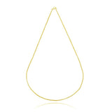 Yellow Gold Flashed Sterling Silver 1mm Box Chain Dainty Necklace, 16 Inches - Presidential Brand (R)